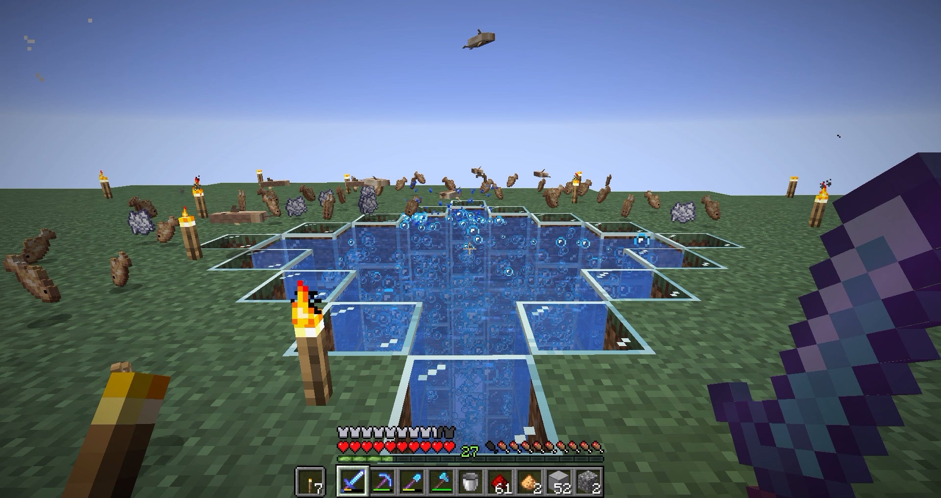 Accidentally built a fish farm : Minecraft