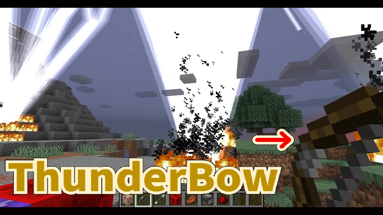 ã?MinecraftãThunderBow ï½command block gimmick, Lightning ...