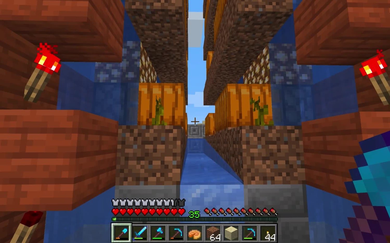 Automated Pumpkin/Melon Farming Guide for Minecraft
