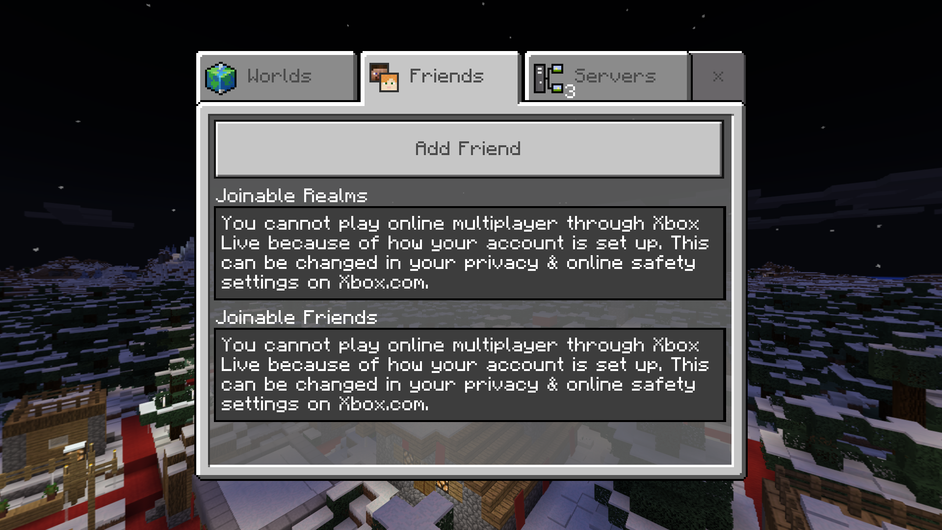 Cant join Minecraft PE Realm/Cant add friends.