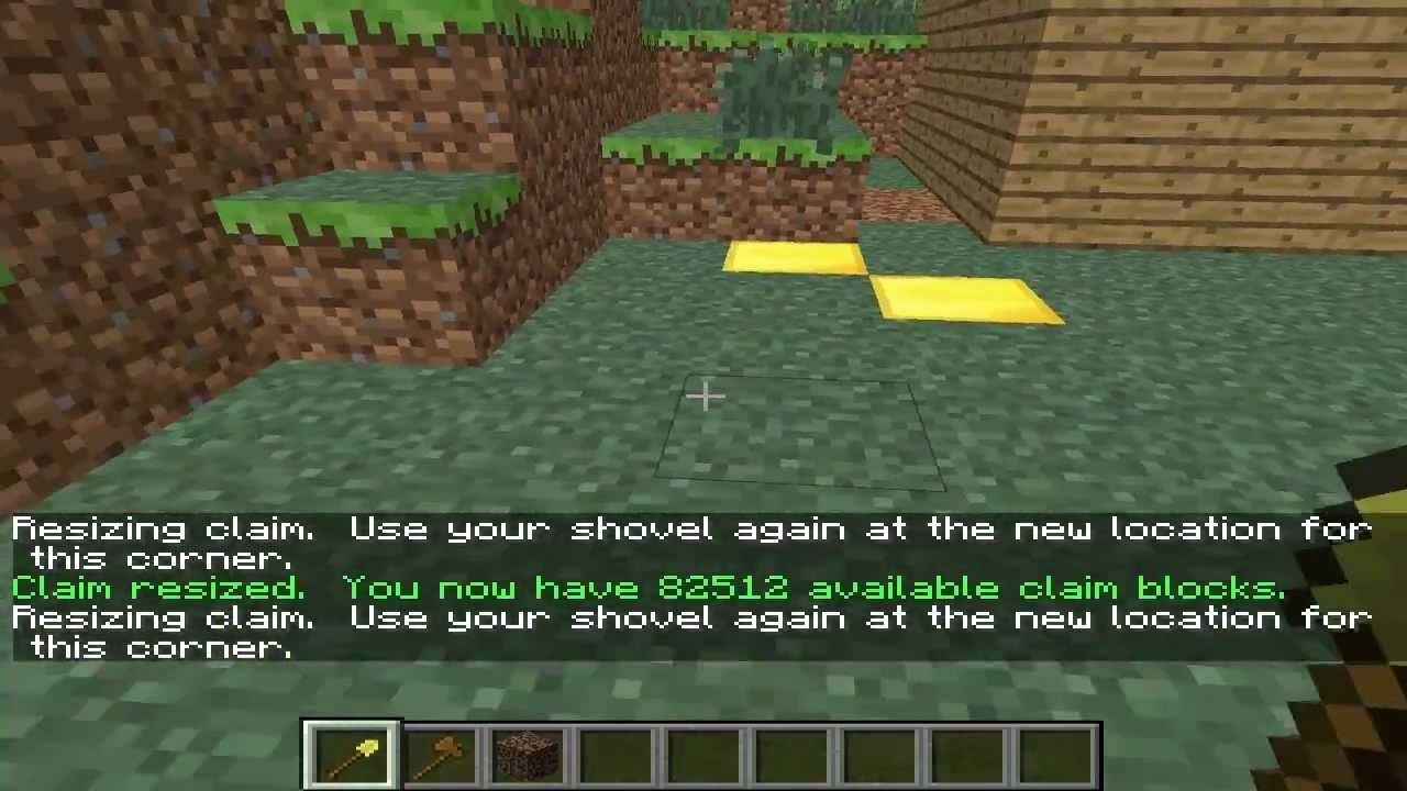 Claim Your Land [Golden Shovel] Tutorial Minecraft