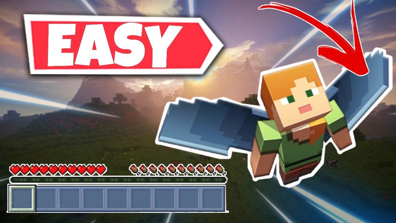 *EASY* HOW TO USE ELYTRA IN MINECRAFT!