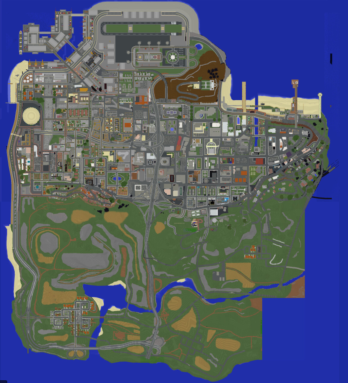GTA SAN ANDREAS MAP Minecraft Map