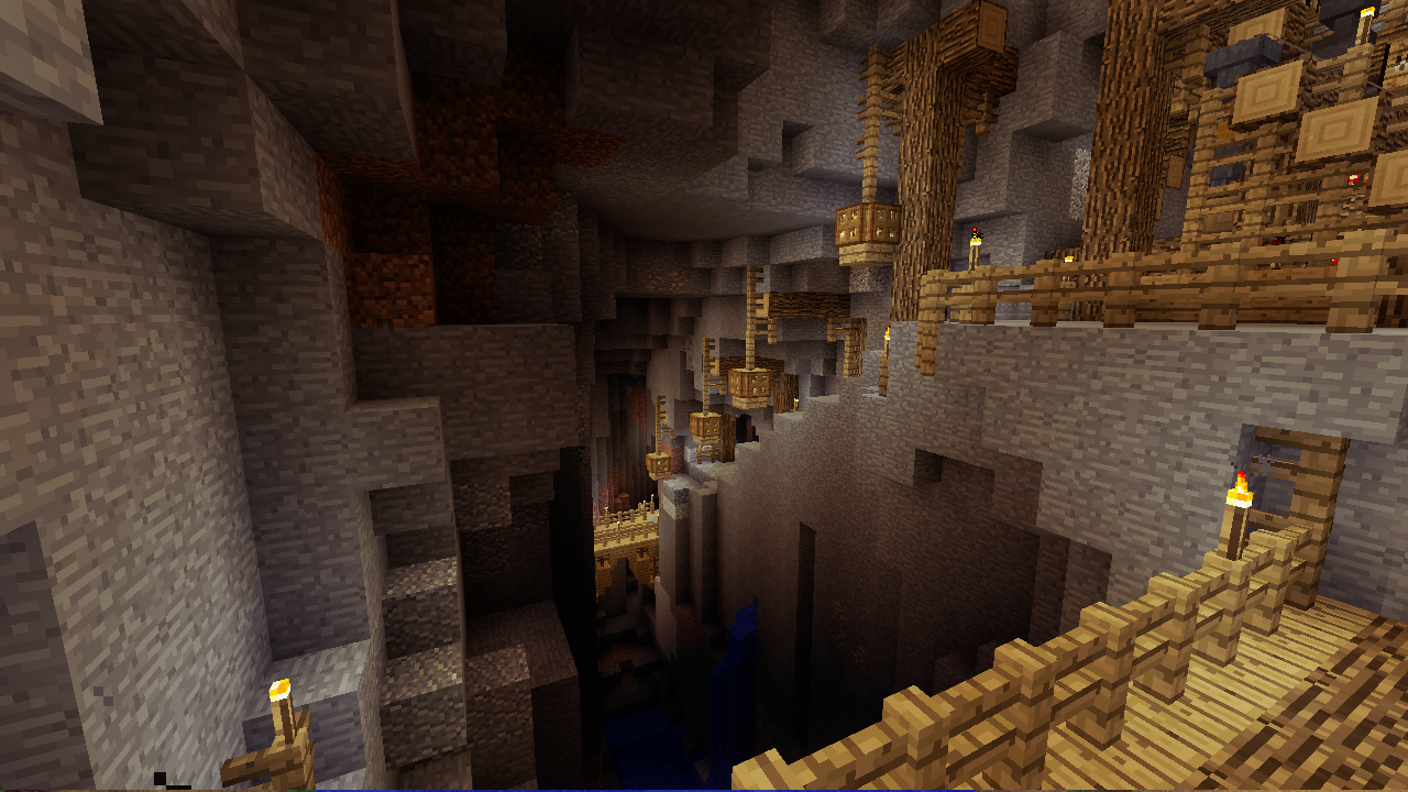 Handmade mineshaft in a generic cave, just for fun ...