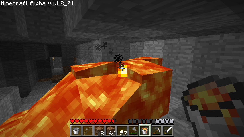 How to collect lava with a bucket in minecraft ...