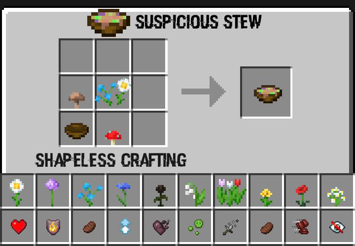 How to craft a Suspicious Stew ? [1.14.X] Minecraft Blog