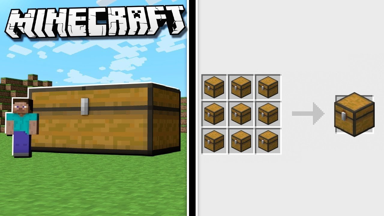 How to Craft a WORKING GIANT CHEST in Minecraft!