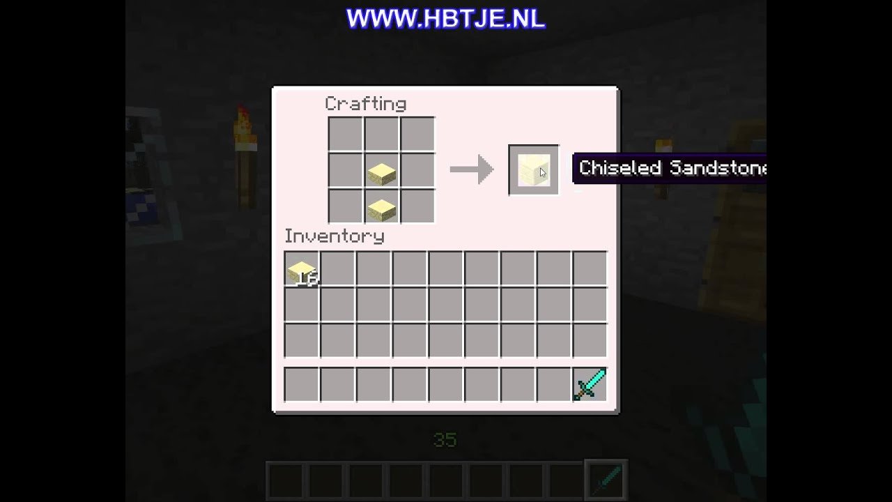 How to create chiseled sandstone in minecraft