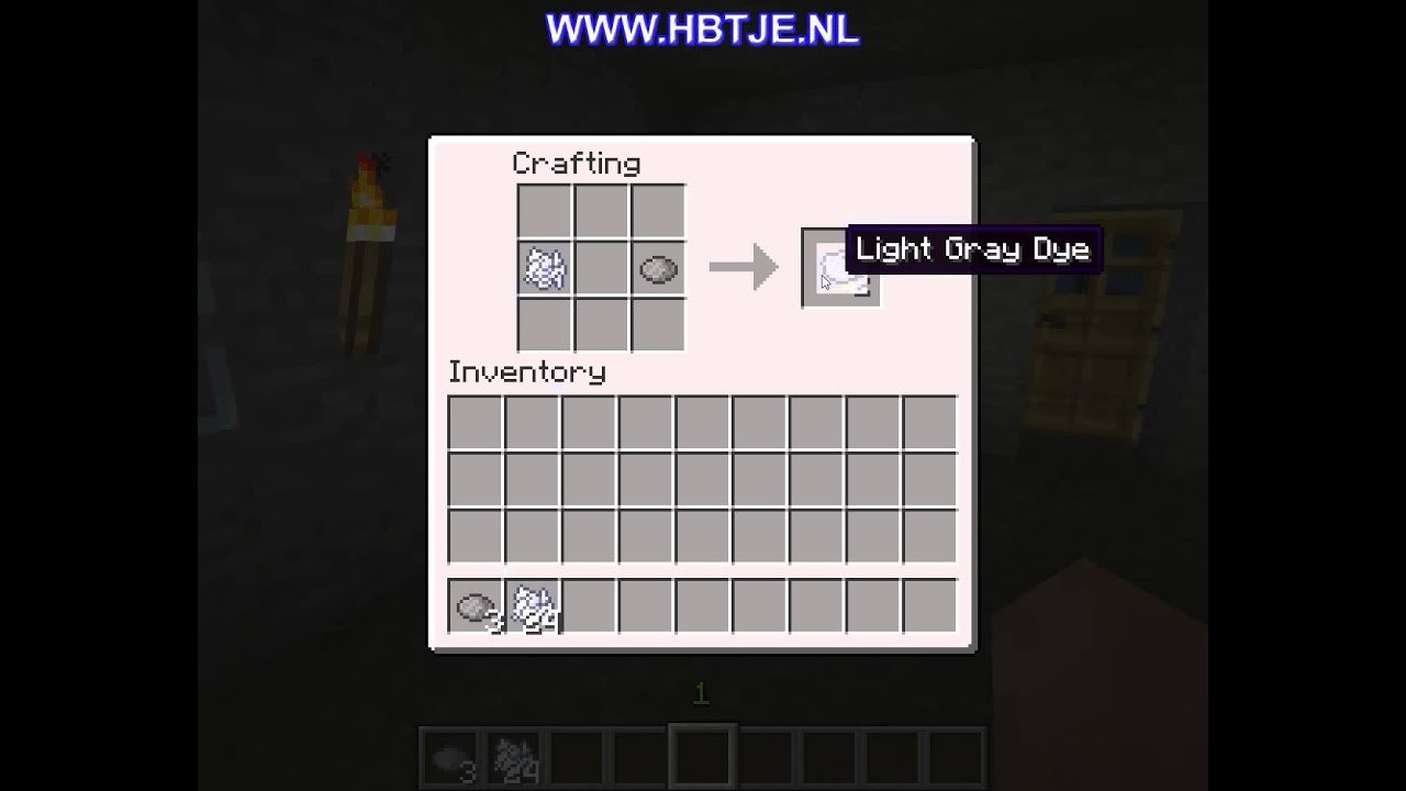 How to create light gray dye in minecraft