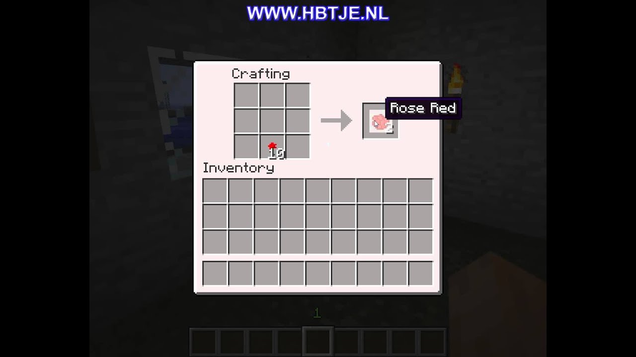 How to create rose red dye in minecraft