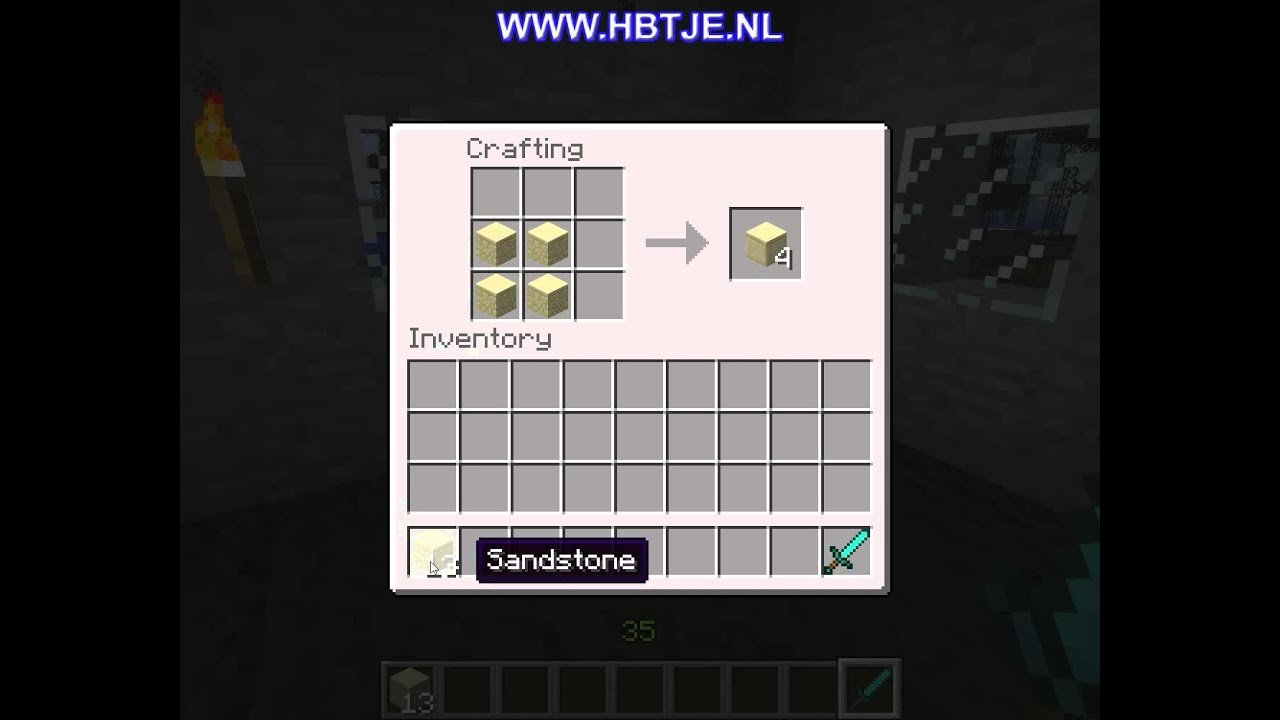 How to create smooth sandstone in minecraft