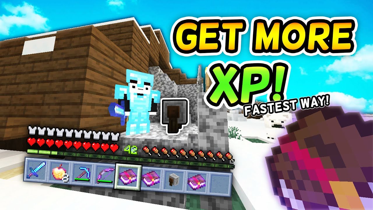 HOW TO GAIN MORE XP THE FASTEST WAY. (Minecraft Bedrock ...