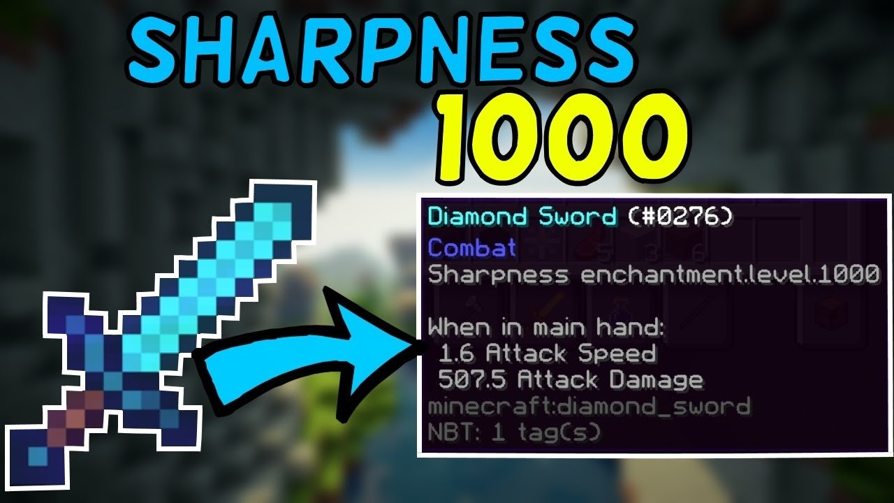 How To Get a Sharpness 1,000 Sword In Minecraft! 1.12 ...