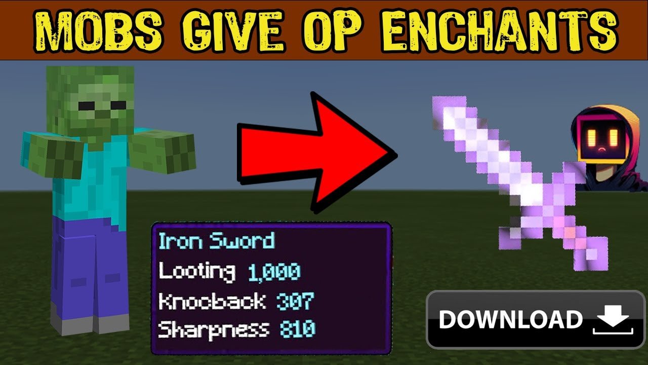 How to Install Minecraft But Mobs Give OP Enchant Download ...