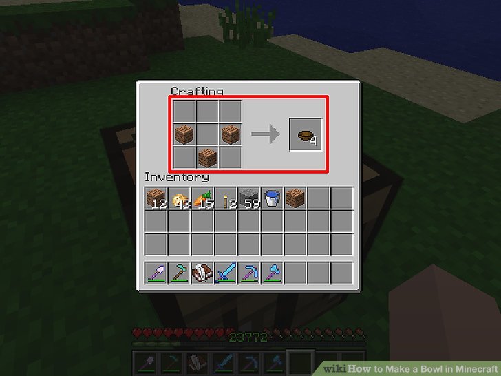 How to Make a Bowl in Minecraft: 10 Steps (with Pictures)