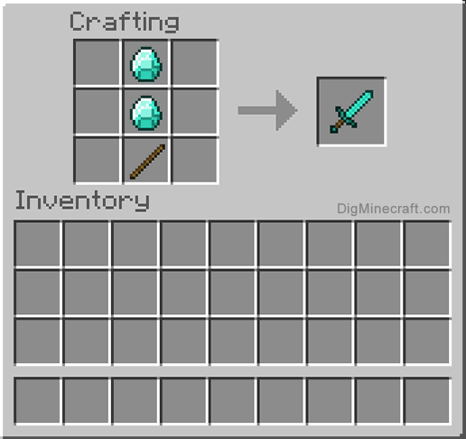 How to make a Diamond Sword in Minecraft