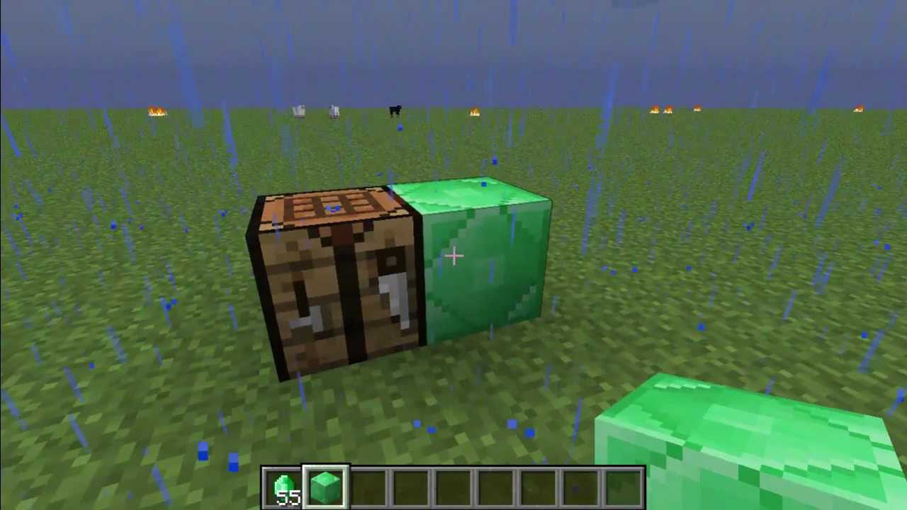 How to Make a Emerald Block in Minecraft