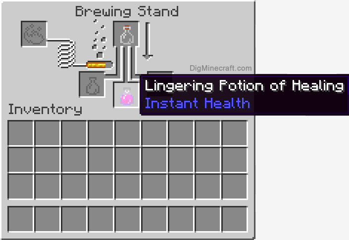 How to make a Lingering Potion of Healing (Instant Health ...