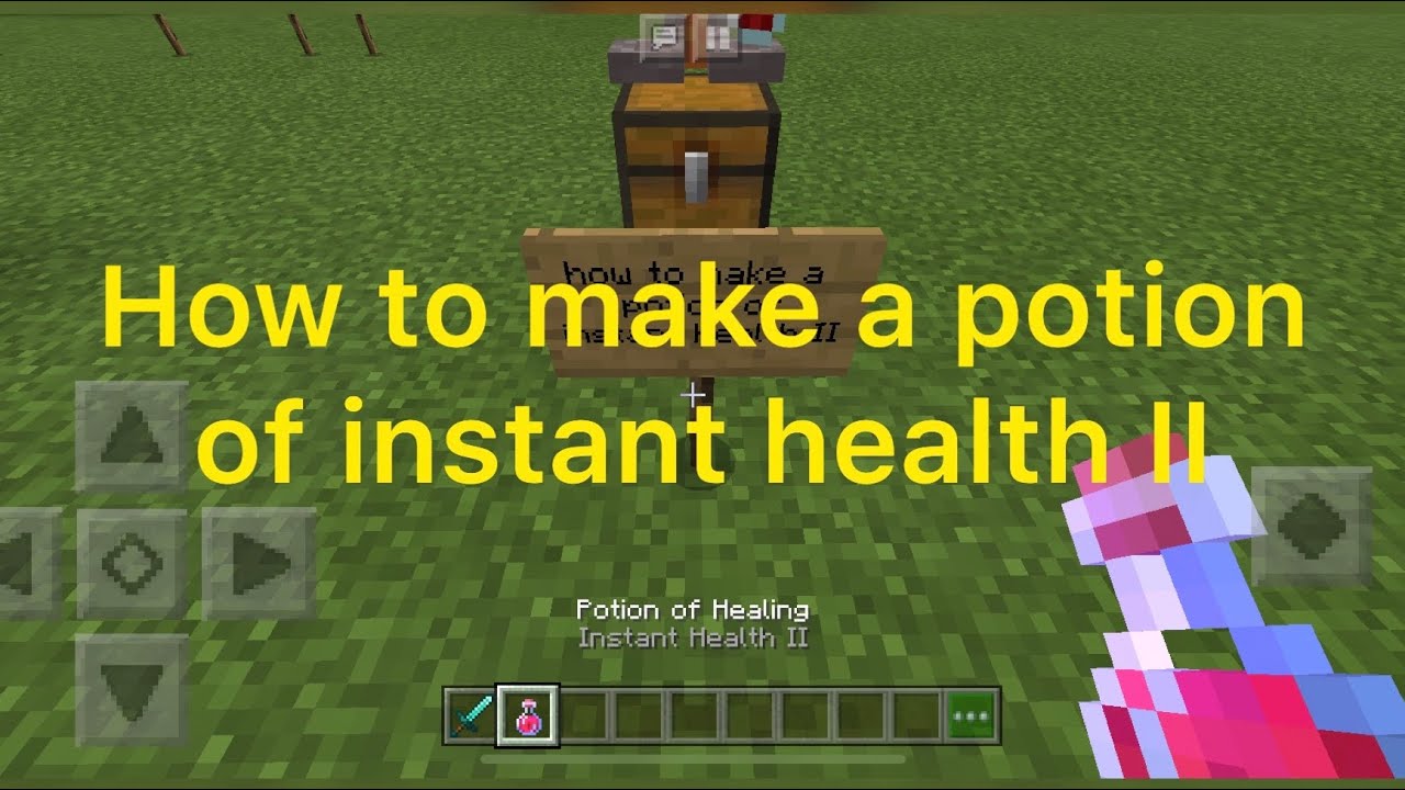 How to make a potion of instant health II in minecraft