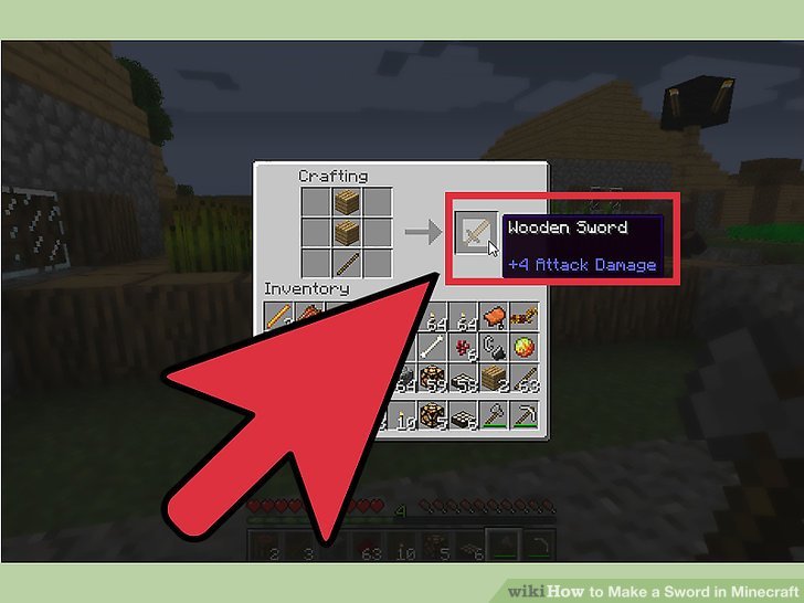 How to Make a Sword in Minecraft (with Pictures)