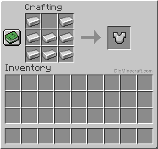 How to make an Iron Chestplate in Minecraft