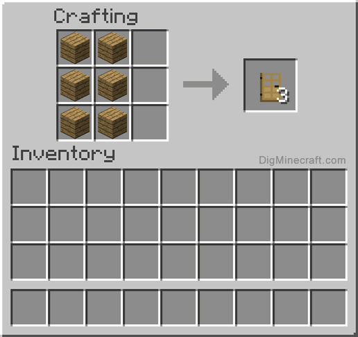 How to make an Oak Door in Minecraft