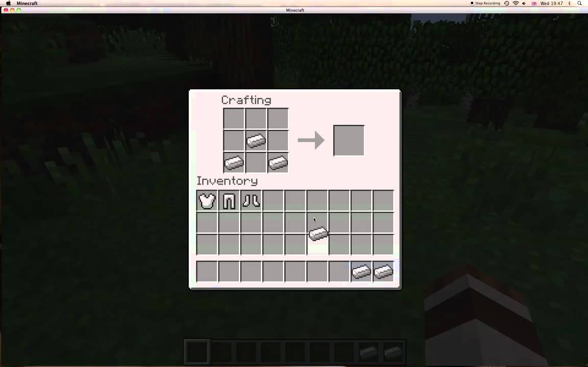 how to make iron chestplate, helmet, leggings and boots in minecraft ...