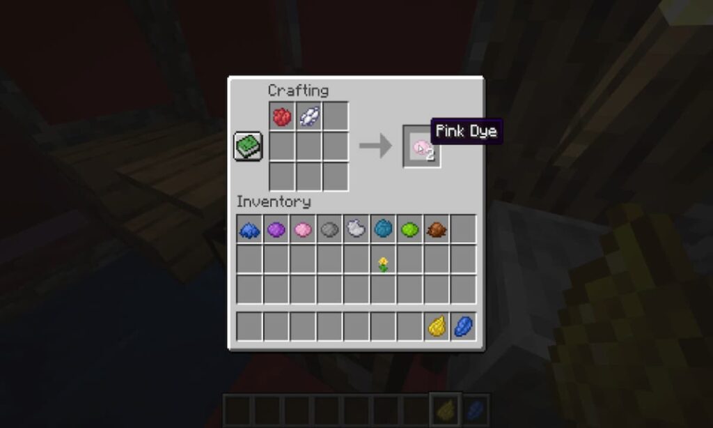 How to make pink dye in Minecraft