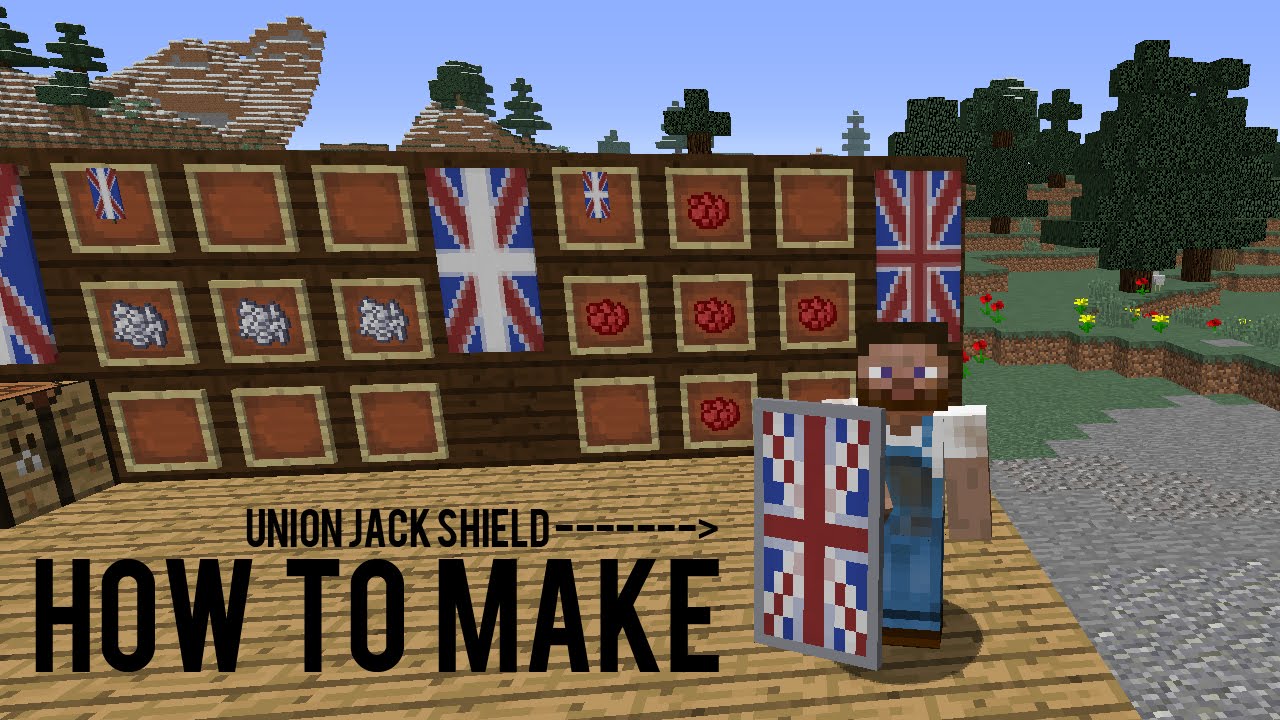 How to make Union Jack Shield In Minecraft