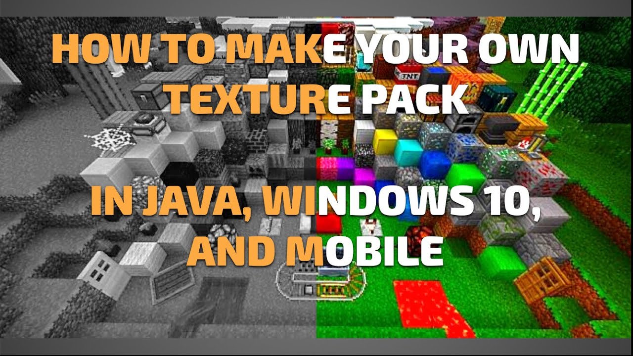 How to make your own Texture Pack In Minecraft Bedrock &  Java (EASIEST ...