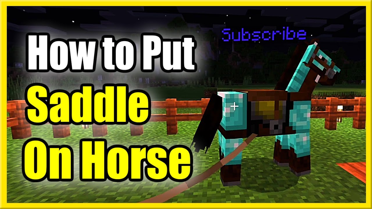 How to PUT a Saddle on a Horse in Minecraft (New Method ...