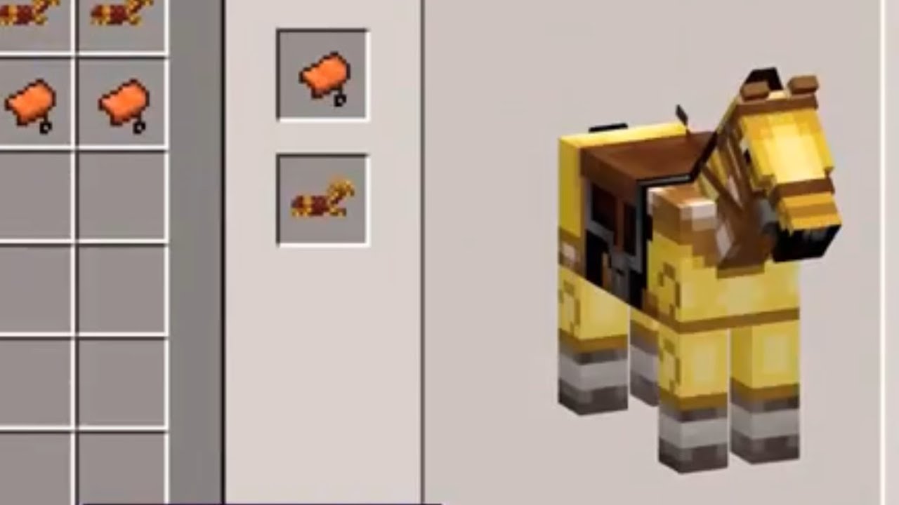 How to put saddle and armour on a horse in Minecraft PE