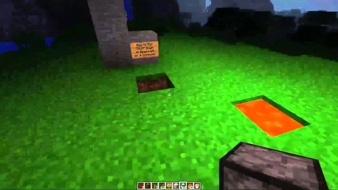 How to Put Stuff Down in " Minecraft"  on a Computer ...