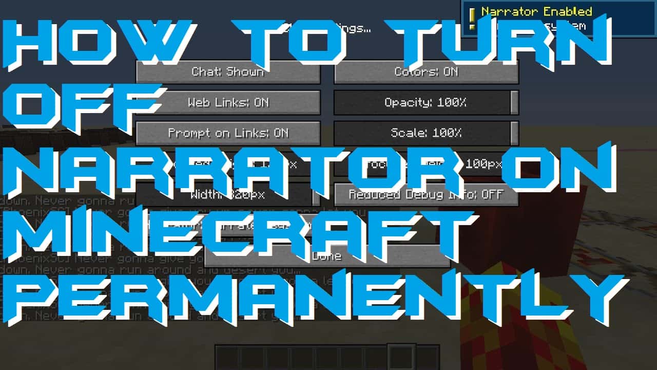 How to Turn Off Narrator on Minecraft Permanently
