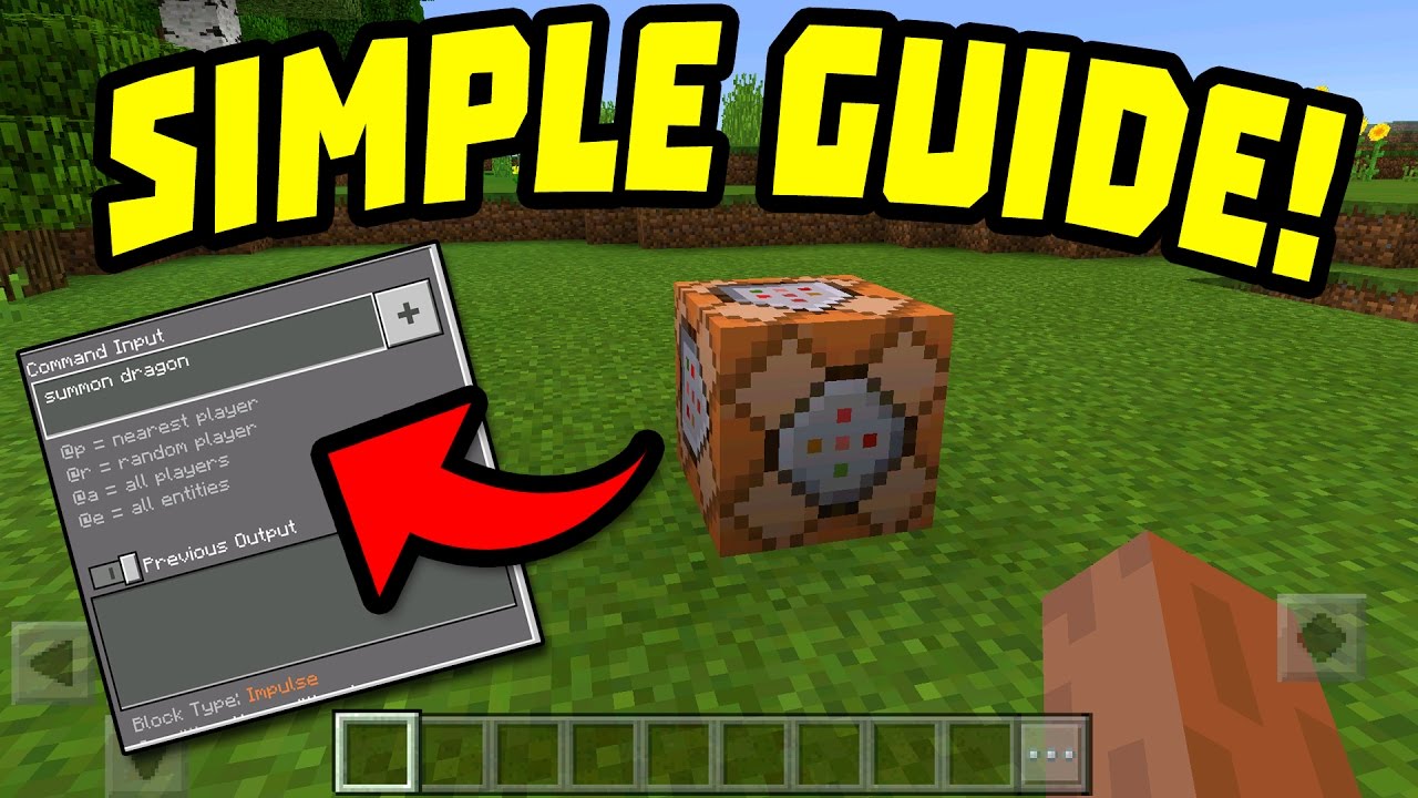 HOW TO USE COMMAND BLOCKS in MINECRAFT POCKET EDITION ...