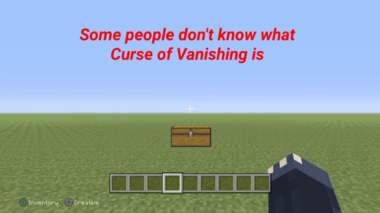 HOW TO USE CURSE OF VANISHING IN MINECRAFT