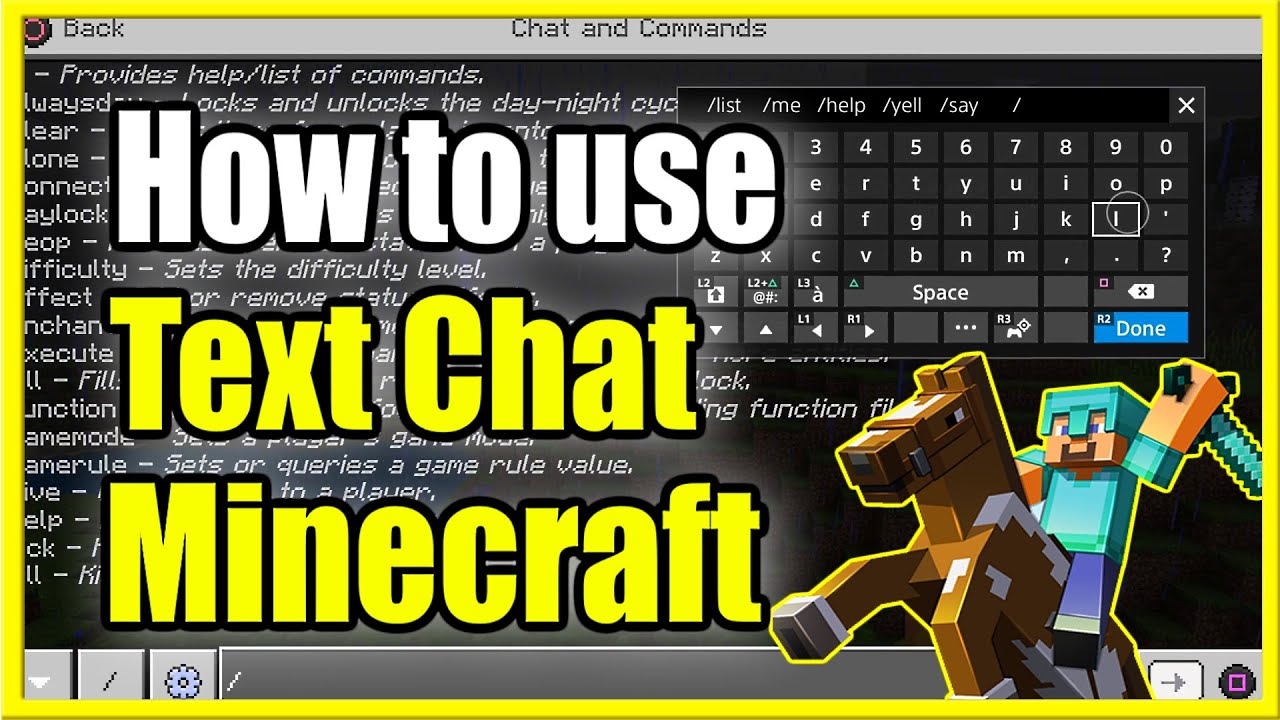 How to use TEXT CHAT in Minecraft on PS4, Xbox and PC ...