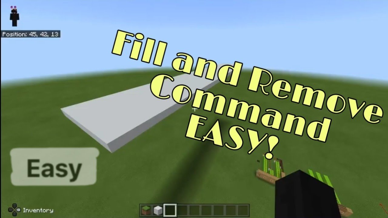 How to use the FILL and REMOVE COMMAND (Minecraft Bedrock ...