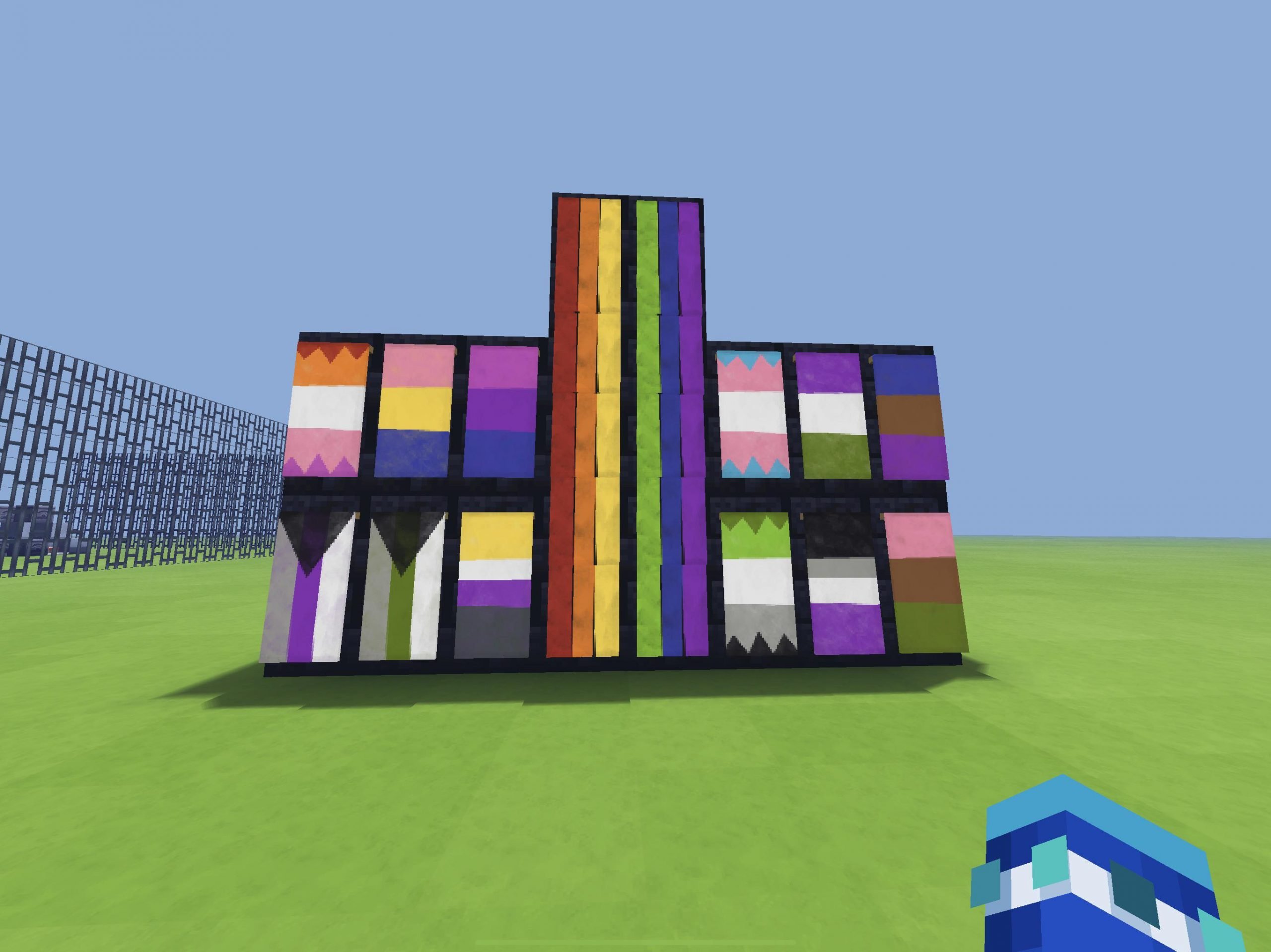 I made a bunch of pride flags for my Minecraft city : lgbt