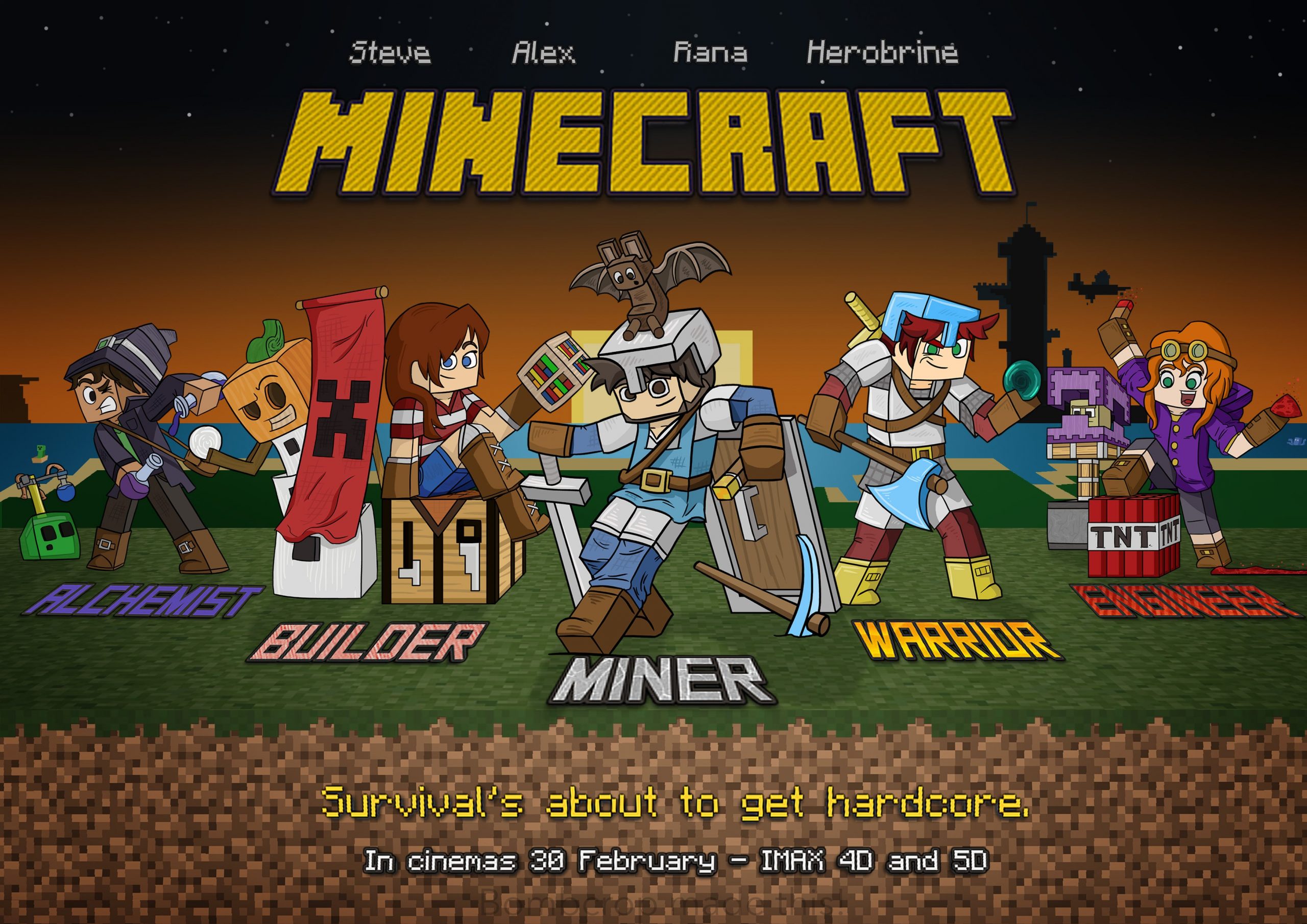 I made a Minecraft movie poster! : Minecraft