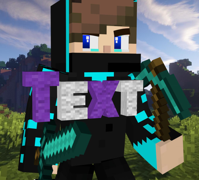 Make a 3d profile picture of your own minecraft skin by Georgesgfx