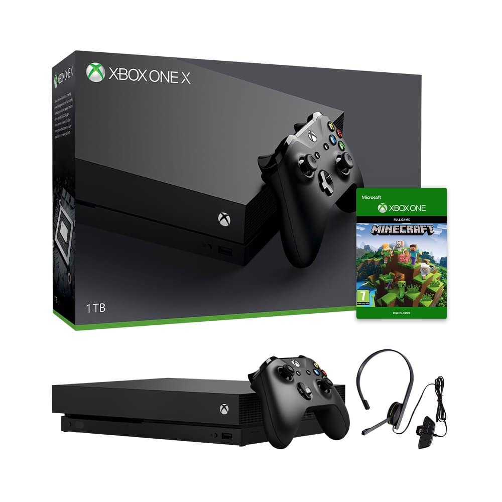 Microsoft Xbox One X Refurbished 1TB Black 4K Ultra HD Console + Xbox ...