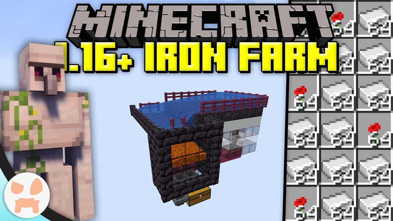 Minecraft 1.16+ IRON FARM TUTORIAL!