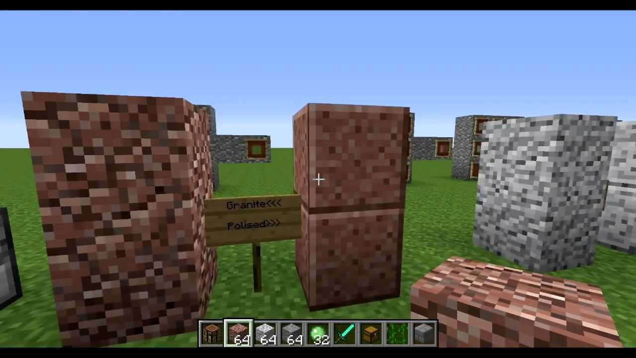 Minecraft 1.8 Granite, Diorite, Andasite and Slime Blocks ...