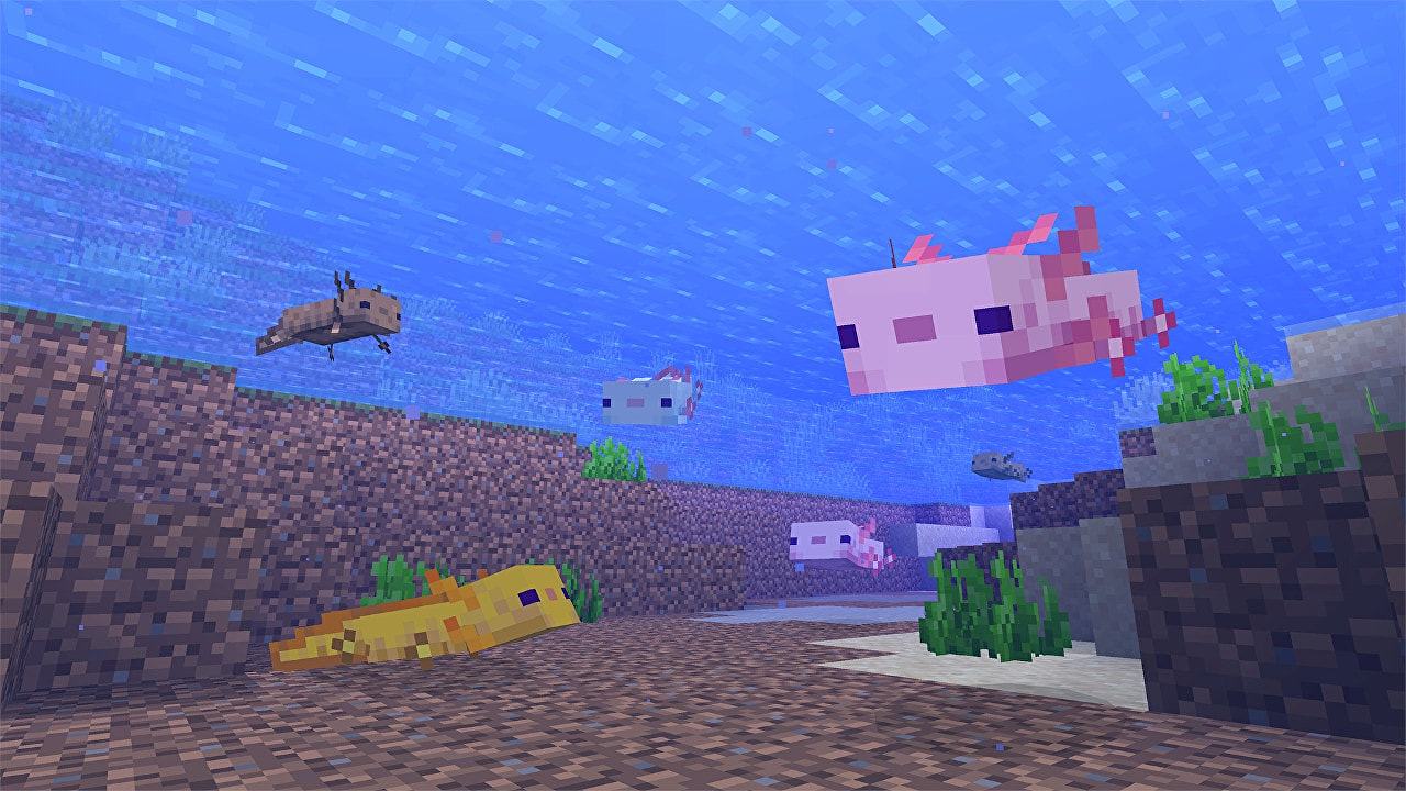 Minecraft Axolotls: how to get the Blue Axolotl