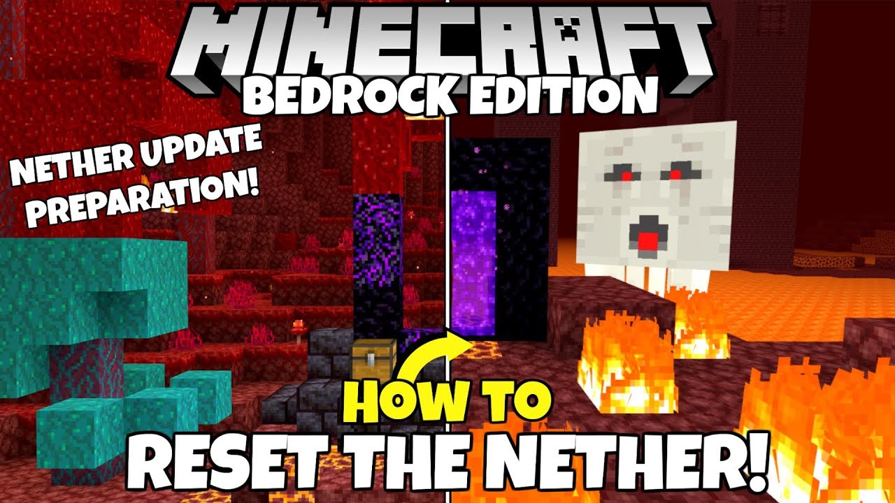Minecraft Bedrock: How To RESET The NETHER (And End Dimensions)! Nether ...