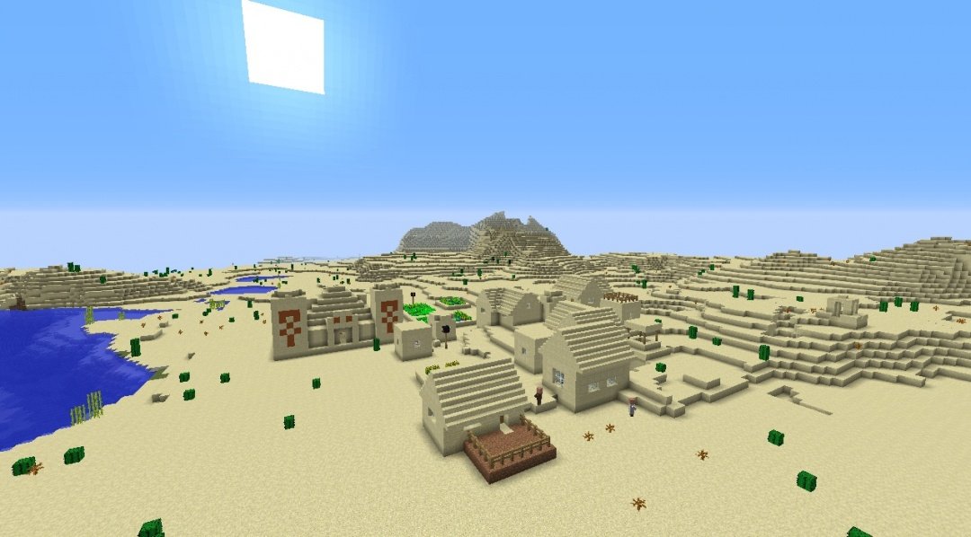 Minecraft double desert temple seed 1.8.2 with built