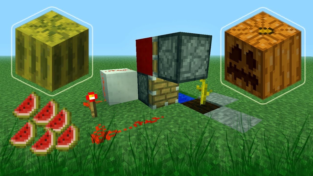 Minecraft How to Build a Fully Automatic Melon and Pumpkin ...