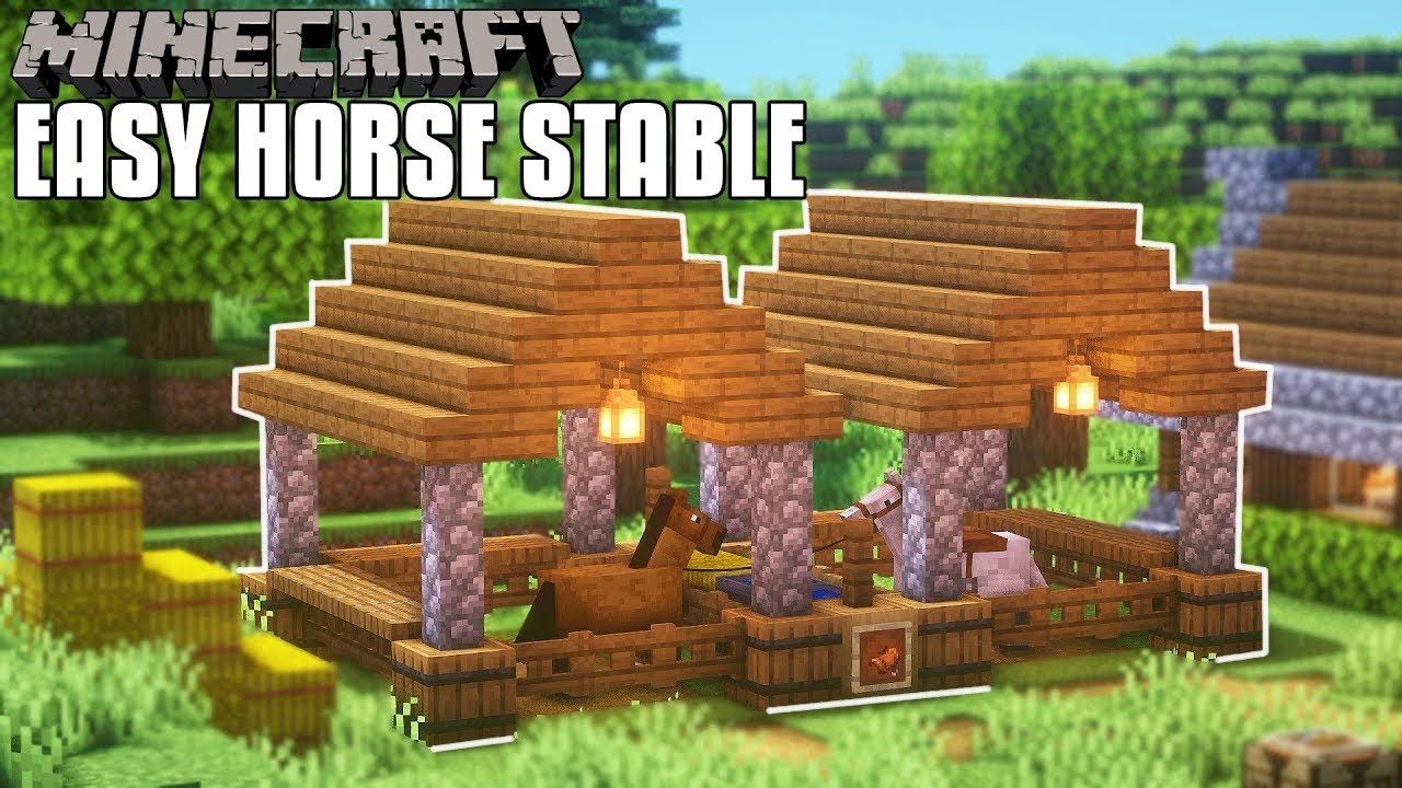 Minecraft: How to Build a Horse Stable