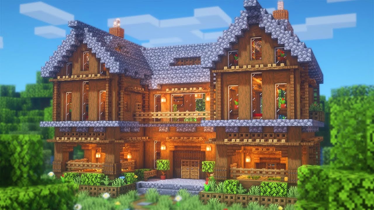 Minecraft: How to Build a Large Spruce Mansion